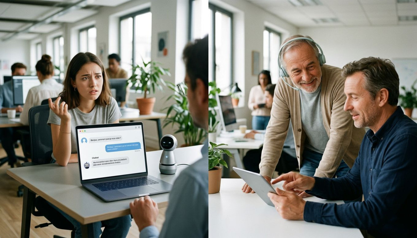 Chatbots versus conseillers humains : qui sait mieux guider les internautes indécis ?